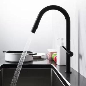 Wholesale kitchen stainless steel sink: SUS304 Single Handle Pull Down Sprayer Kitchen Faucet Chrome Nickel Finished