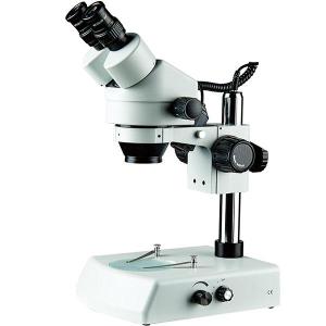 Wholesale halogen light: Stereo Zoom Microscope with Upper Lower Light Top Bottom Dual Light Reflect Light