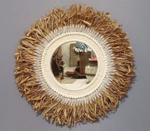 Wholesale wall mirror: Mirror Shell Mix Sisal
