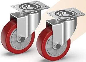 Wholesale swivel casters wheels: Swivel Caster Wheels for Furniture 4 Inch Heavy Duty Castor Wheels Crystal Clear Polyurethane Rollin