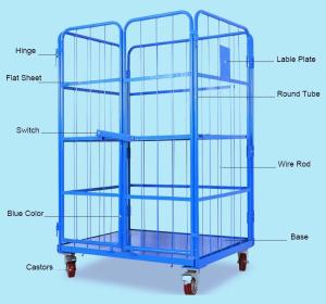 Wholesale hand tools: Korea Japan Style Roll Cage Tooling Cart Hand Trolley Factory Price Galvanized Heavy Duty Trolley Ca