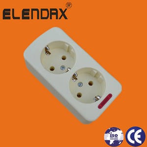 Wholesale Power Cords & Extension Cords: European Standard 2-way Extension Power Socket