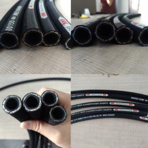 Wholesale hydraulic hose assembly: High Pressure Hydraulic Rubber Braided Hose Assembly