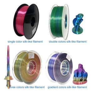 Wholesale 1.75mm pla filament: Multicolored Silk-like 3D Printer Filament