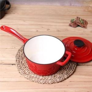Wholesale enamel: Enamel Cast Iron Pot Small Milk, Baby Food Supplement Thick Iron Stew Pot Soup Pot