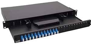 Wholesale patch panel with fc: FPP124 1U Sliding Rack Mount Fiber Optic Patch Panel