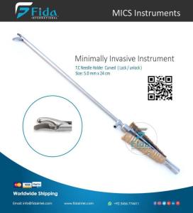 Wholesale needles: Endoscopy Needle Holder TC MICS Instruments Minimally Invasive Cardiac Surgery Instruments