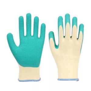 Wholesale Safety Gloves: 10Gauge 21S Cotton Liner Latex Crinkle Palm Coated Working Safety Gloves