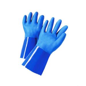 Wholesale cotton glove: Cotton Interlock Liner PVC Sandy Coated Work Gloves Fishing Gloves