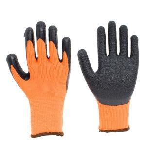 Wholesale winter glove: 10Gauge Polyester Brushed Napping Shell Latex Crinkle Palm Coated Winter Work Gloves