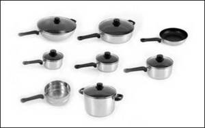 Wholesale cookware: Stainless Steel cookware - Excalibur Non stick