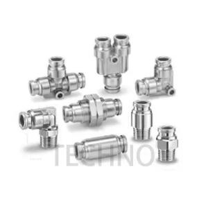 Wholesale telephone system: KQG2H04-02S Pneumatic Pipe Fittings 1/4 Inch Air Compressor Fittings SS316