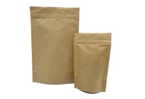 Wholesale zipper fresh bags: PLA Craft Paper Laminated Bag,Biodegradable Packaging,Sustainable Packaging