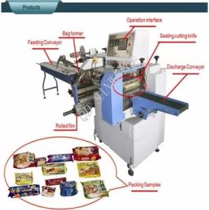 Wholesale trowel machine: Swf 590 Baked Food Form Flow Wrap Packing Machine Fill Seal Packing Wrapping Machine