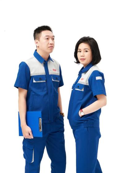 Sell Blue Grey Unisex Short-sleeved workwear Shirt At Factory Price