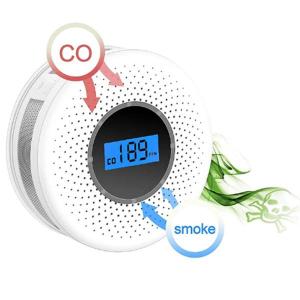 Wholesale gas smoke detector: Combination Smoke Detector and Carbon Monoxide Detector with Display, Battery Operated Smoke CO Alar