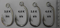 Tuna Hook with Ring, Size 3.8 & 4.0