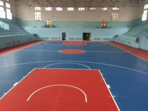 Wholesale rubber court flooring: Basketball Court Floor SPU Silicone Polyurethane Rubber Flooring
