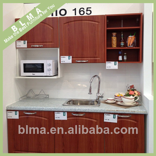 China Ready Made Simple Designs Pvc Wood Kitchen Cabinets For Sale
