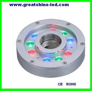 Wholesale colorful fountain: DC24V Rgb 9X 1W LED  Underwater Light  IP68