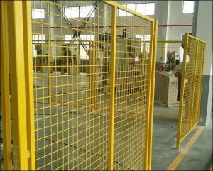 Wholesale wire mesh fencing: Yellow Powder-Coated Wire Mesh Temporary Fencing