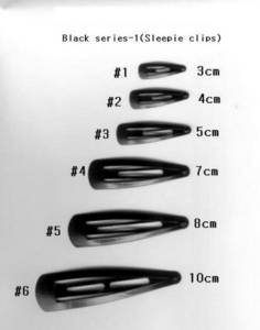 Wholesale hair clip: Black Color Hair Snap Clips