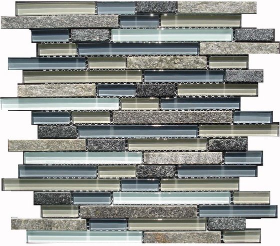 Hg-cdt022 Grey Strip Glass Mix Slate Mosaic Wall Tiles(id:6831863). Buy 