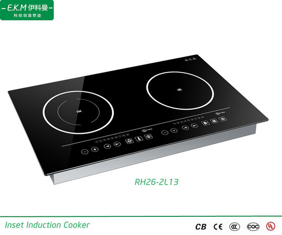 E K M Built In Double Burner Induction Radiant Cooker 2600w 2l13