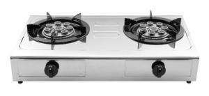 Wholesale square steel: Stainless Steel Square Table Top Gas Cooker with Double Burner Gas Stove