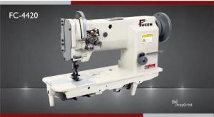 Wholesale cushions: Double Needle Flat Bed Unison Feed Lockstitch Sewing Machine with Vertical Axis Large Hook.