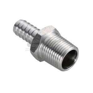 Wholesale pvc lining fittings: SS304 Food Grade Barb Splicer To NPT Union Stainless Steel Fitting