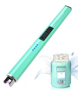 Wholesale shell button: Electric Candle Lighter with Rechargeable Battery Tiffany Blue