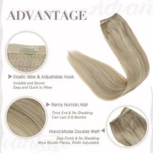 Wholesale real human hair extension: Ash Blonde Hair Extensions