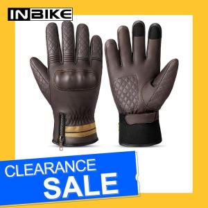 Wholesale bicycle glove: INBIKE Men Goatskin Full Finger Shockproof Riding MTB Bike Road Bicycle Motorcycle Gloves CW865