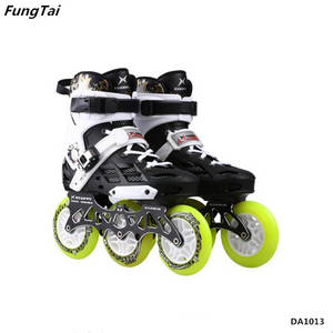 Wholesale men sport shoes: 2 in 1 Street Slalon Roller Inline Skates with 4 Wheels and Professional 110mm Speed Skate (DA1012)