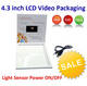 4.3 Inch Video Presentation Box LCD Packaging with Light Sensor 256MB Memory