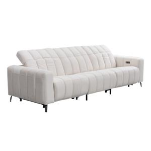 Wholesale american sofa: Modern Minimalist Caterpillar Beige White Fabric Multifunctional Sofa Size Apartment Living Room