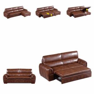 Wholesale folding furniture: Folding Sofa Bed Modern Minimalist Functional Corner Combination Leather Art Living Room Furniture