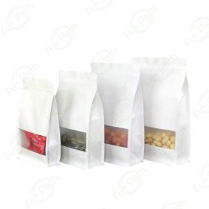 Wholesale biodegradable storage bags: Flat Bottom Kraft Paper Bag with Window