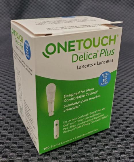 ONE TOUCH DELICA PLUS Lancets 33 Gage - 100 Ct. Sealed Box WhatsApp +1 ...