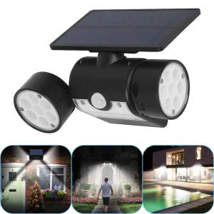 Wholesale pir motion switch: Solar Motion Sensor Spotlights, HZX Solar Powered Security Lights with 30 LED Dual Heads for Garage Wholesale pir motion switch: Solar Motion Sensor Spotlights, HZX Solar Powered Security Lights with 30 LED Dual Heads for Garage