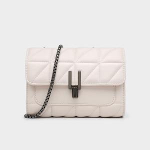 Wholesale mobile strap: Trendy Small Fragrance Women S Bag Niche Simple One-Shoulder Messenger Bag (Beige)