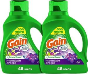 Wholesale soap: Gain + Aroma Boost Laundry Detergent Liquid Soap, Moonlight Breeze Scent