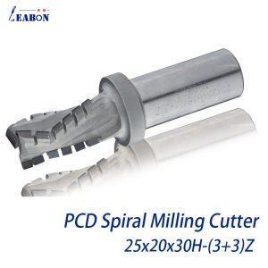 Wholesale z: 25 X 20 X 30H  (3+3)Z Diamond Three Flute Spiral Milling Cutter CNC Milling Cutter Woodworking Rout
