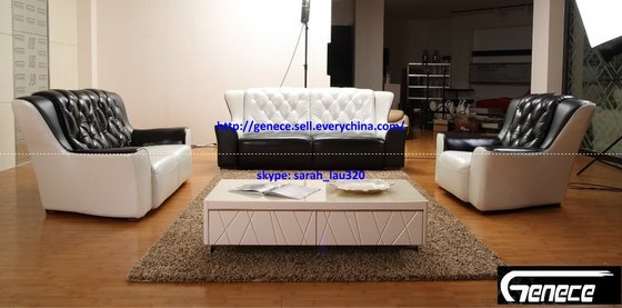 Sofa Couch Leather Set, Modern Black And White Leather Sofa Set