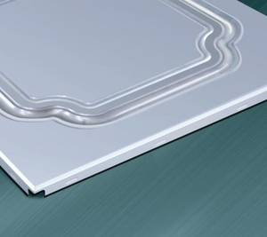 Heat Resistant Embossed Square Aluminum Ceiling Tiles For