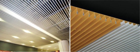 Pop Design Wood Pattern Dripping Ceiling Aluminum Baffle