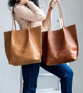 Wholesale leather shoulder bag: Leather Shoulder Tote Bag