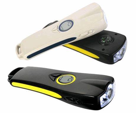 LED Flashlight with Projective Clock & Compass