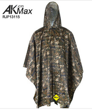 Digital Woodland Camo Army Poncho with Tent and Ground Sheet Purpose
